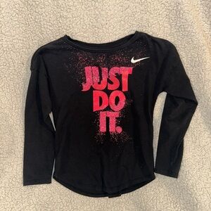 Nike Black 'Just Do It' Long Sleeve Shirt
